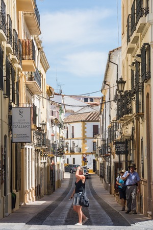 RONDA, SPAIN - September 14, 2017 - Streets of Rondaのeditorial素材