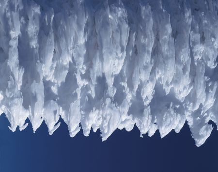 close up view of frozen snowの写真素材