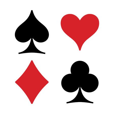 Playing cards isolated on white background. Vector illustration.