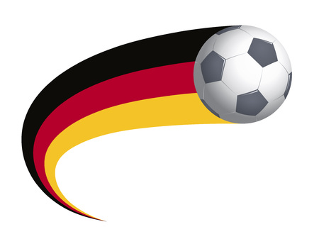 Soccer ball with Germany flag. Symbol of national football team. Vector illustration.のイラスト素材