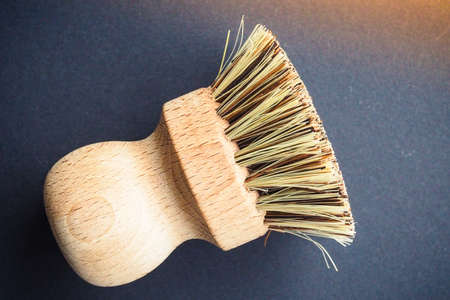 Eco-friendly wooden kettle cleaning brushの写真素材