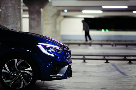 New Car Renault Clio E-TECH 140 HYBRID RS, 2020. Selective focus. High quality photo