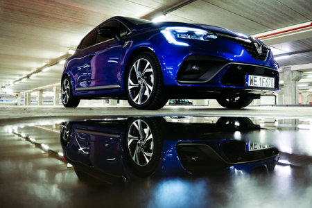 New Car Renault Clio E-TECH 140 HYBRID RS, 2020. Selective focus. High quality photoのeditorial素材