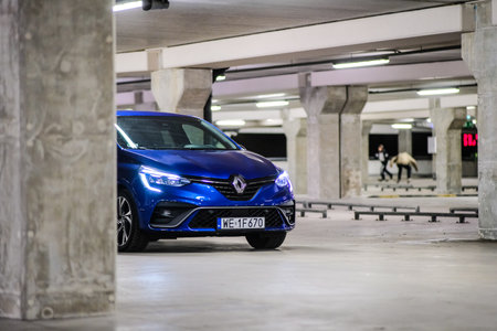 New Car Renault Clio E-TECH 140 HYBRID RS, 2020. Selective focus. High quality photoのeditorial素材