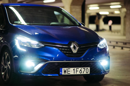 New Car Renault Clio E-TECH 140 HYBRID RS, 2020. Selective focus. High quality photoのeditorial素材