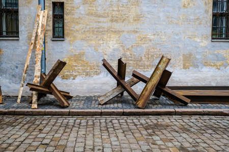 Riga, Latvia: February 28, 2021: Making of latvian directors Viesturs Kairiss movie January, which tells about the events of 1991 in Latvia and so called Barricades. Selective focusのeditorial素材