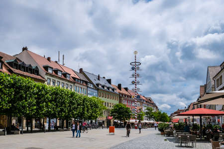 BAYREUTH, GERMANY - June 29, 2021: Bavarian Town Bayreuth, downtown Bayreuth, oldtownのeditorial素材