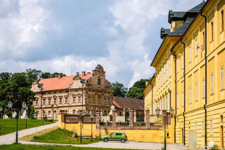 Tepla, CZECH REPUBLIC - July 4, 2021:Premonstratensian Monastery of Tepla in the western Bohemia, Czech Republic. Defocusedのeditorial素材