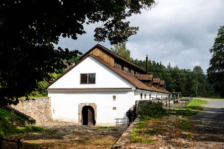 Dobriv, Czech Republic - September 19, 2021: The old water Hammer Mill at Dobriv, Pilsen region, Czech Republicのeditorial素材
