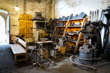 Dobriv, Czech Republic - September 19, 2021: The old water Hammer Mill at Dobriv, Pilsen region, Czech Republicのeditorial素材