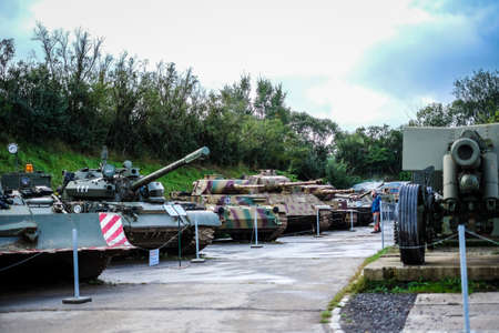 Rokycany, Czech Republic - September 19, 2021: Museum on the demarcation line in Rokycany. Museum of War and Military Equipment in the Czech Republicのeditorial素材