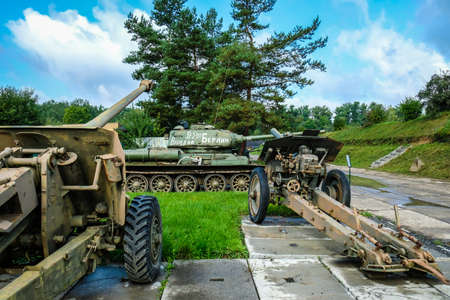 Rokycany, Czech Republic - September 19, 2021: Museum on the demarcation line in Rokycany. Museum of War and Military Equipment in the Czech Republicのeditorial素材