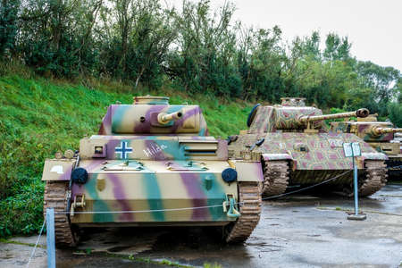 Rokycany, Czech Republic - September 19, 2021: Museum on the demarcation line in Rokycany. Museum of War and Military Equipment in the Czech Republicのeditorial素材