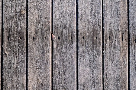 Background of wooden boards with frost. Textureの写真素材