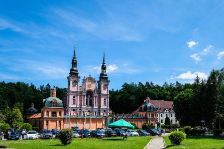 Swieta Lipka, Poland - June 12, 2022: Most Holy Virgin Mary, Queen of Poland, Holy Linden sanctuary in Swieta Lipka villageのeditorial素材