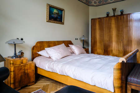 Kaunas, Lithuania - June 18, 2022: Kaunas Art Deco era apartment and museum. This is a privately funded architectural-historical project. Selective focusのeditorial素材