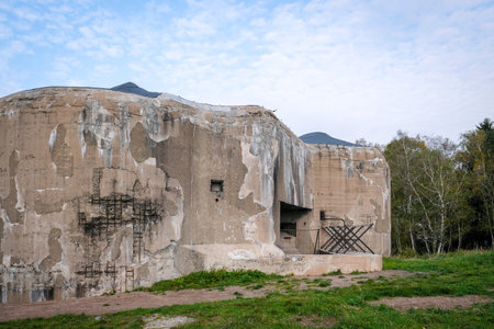 Nachod, Czech Republic - October 18, 2022: Artillery fortress and bunker Dobrosov, built in year...