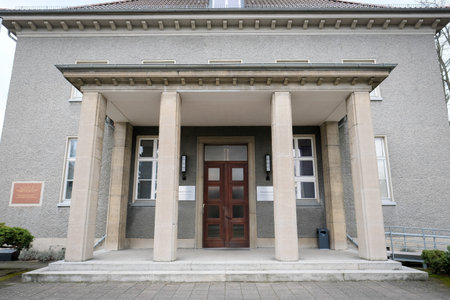 Berlin, Germany - April 8, 2023: The Berlin-Karlshorst Museum, which is dedicated to German-Soviet War of 1941-1945.のeditorial素材