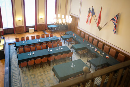 Berlin, Germany - April 8, 2023: The Berlin-Karlshorst Museum, which is dedicated to German-Soviet War of 1941-1945.のeditorial素材