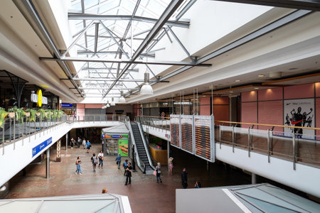 Riga, Latvia - July 19, 2023: The Riga central railway station interior. Riga, Latviaのeditorial素材