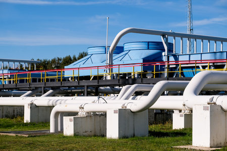 Incukalns, Latvia - September 14, 2023: Incukalns underground gas storage, one of the most modern natural gas storage facilities in Europeのeditorial素材