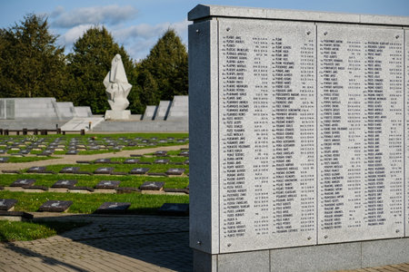Lestene, Latvia - October 10, 2023: Lestene Brothers war cemetery in Lestene, memorial of Latvian Legionnaires who died in World War IIのeditorial素材