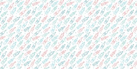 Drinks/Bottles Repeating Pattern Background Wallpaperのイラスト素材