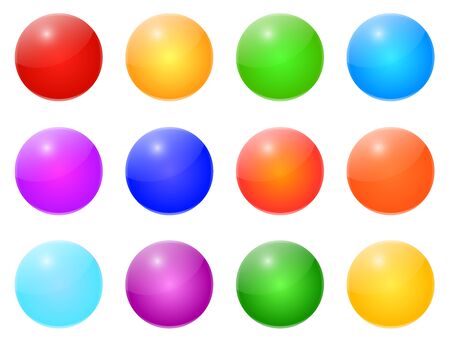 Colored Shiny Buttonsのイラスト素材