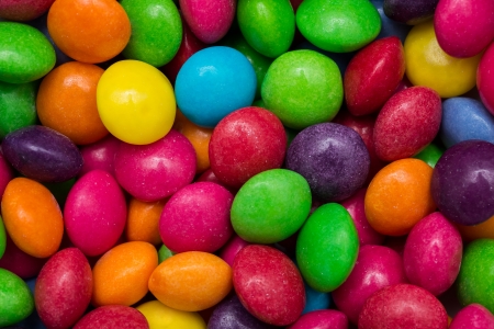 Closeup Photo Of Multicolored Fruit Flavoured Candiesの写真素材