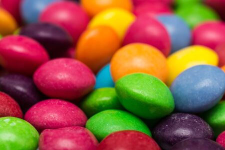 Closeup Photo Of Multicolored Fruit Flavoured Candiesの写真素材