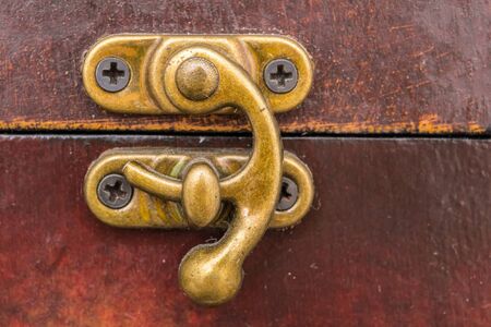 Closeup Of An Old Lock From A Treasure Chestの写真素材