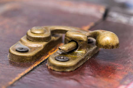 Closeup Of An Old Lock From A Treasure Chestの写真素材