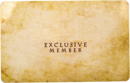 Exclusive Member Card Isolated On Whiteの写真素材