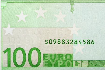 Macro Detail Of A 100 Euro Billの写真素材