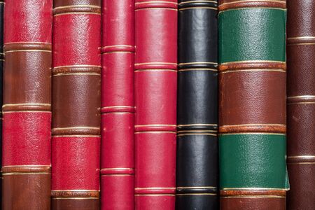 Lots Of Old Books On A Library Shelf