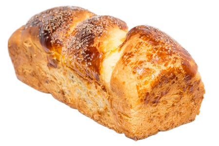 Romanian Cake On A White Background  Cozonac is a traditional Romanian, Bulgarian, Macedonian and Albanian sweet bread cooked on the major holidays  Easter and Christmas  の写真素材