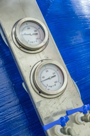 Steam Powered Engine Boiler Pressure Gaugesの写真素材