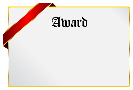 Blank Award Document Isolated On Whiteのイラスト素材