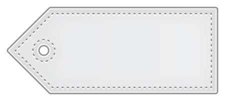 Blank Price Tag Isolated On Whiteのイラスト素材