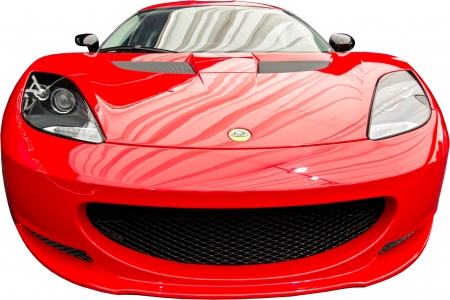 Red Elise  Front View  Isolated On Whiteのeditorial素材