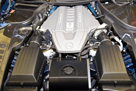 V8 engine from Mercedes AMG At The International Auto-Moto Show In Bucharestのeditorial素材