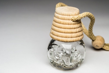 Small Perfume Bottle In Shape Of A Gambling Diceの写真素材