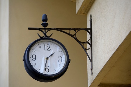 Old Clock On A Building Wallの写真素材