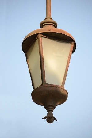 Old Street Lamp With Blue Sky In The Backgroundの写真素材
