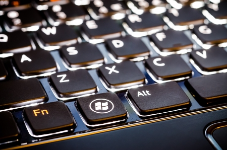 Microsoft Illuminated Notebook Keyboard With New Windows 8 Logoのeditorial素材