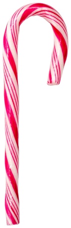 Red Candy Cane Isolated On Whiteの写真素材