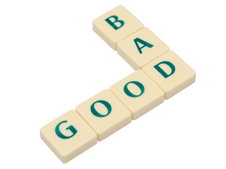 Good And Bad Words Isolated On Whiteの写真素材