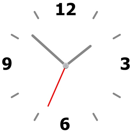 Minimalist Clock Isolated On Whiteのイラスト素材