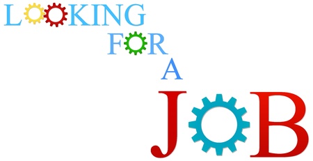 Looking For A Job Textのイラスト素材
