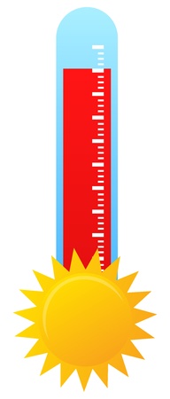 Thermometer Indicating Hot Weatherのイラスト素材
